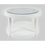 Urban Icon Round Glass Inlay Coffee Table In White