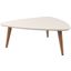 Utopia 11.81 Inch High Triangle Coffee Table With Splayed Legs In White Gloss