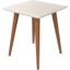 Utopia 19.68 Inch High Square End Table With Splayed Wooden Legs In White Gloss