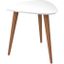 Utopia 19.68 Inch High Triangle End Table With Splayed Wooden Legs In Off White