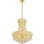 Primo 16" Gold 8 Light Pendant With Clear Royal Cut Crystal Trim