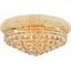 Primo 20" Gold 10 Light Flush Mount With Clear Royal Cut Crystal Trim