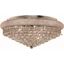 Primo 28" Chrome 15 Light Flush Mount With Clear Royal Cut Crystal Trim