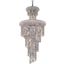 Spiral 16" Chrome 10 Light Pendant With Clear Royal Cut Crystal Trim