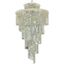 Spiral 48" Chrome 41 Light Chandelier With Clear Royal Cut Crystal Trim