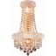 Primo 12" Gold 4 Light Wall Sconce With Clear Royal Cut Crystal Trim