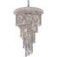 Spiral 16" Chrome 8 Light Pendant With Clear Royal Cut Crystal Trim