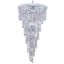 Spiral 30" Chrome 22 Light Chandelier With Clear Royal Cut Crystal Trim