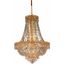 Century 20" Gold 12 Light Chandelier With Clear Royal Cut Crystal Trim