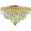 Century 18" Gold 6 Light Flush Mount With Clear Royal Cut Crystal Trim