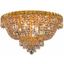 Century 20" Gold 9 Light Flush Mount With Clear Royal Cut Crystal Trim