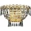 Century 12" Gold 2 Light Wall Sconce With Clear Royal Cut Crystal Trim