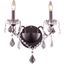 St. Francis 13" Dark Bronze 2 Light Wall Sconce With Clear Royal Cut Crystal Trim