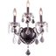 St. Francis 13" Dark Bronze 3 Light Wall Sconce With Clear Royal Cut Crystal Trim