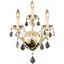 St. Francis 13" Gold 3 Light Wall Sconce With Clear Royal Cut Crystal Trim