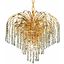 Falls 19" Gold 6 Light Pendant With Clear Royal Cut Crystal Trim