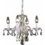 Rococo 15" Gold 4 Light Pendant With Clear Royal Cut Crystal Trim