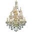 Giselle 38" Gold 21 Light Chandelier With Clear Royal Cut Crystal Trim