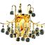 Toureg 16" Gold 3 Light Wall Sconce With Clear Royal Cut Crystal Trim