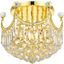 Corona 16" Gold 6 Light Flush Mount With Clear Royal Cut Crystal Trim