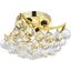 Corona 10" Gold 4 Light Flush Mount With Clear Royal Cut Crystal Trim