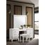 Valentino White Dressing Table With Stool