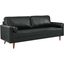 Valour Black 81 Inch Leather Sofa