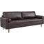 Valour Brown 88 Inch Leather Sofa