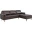 Valour Brown 98 Inch Leather Sectional Sofa