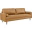 Valour Tan 88 Inch Leather Sofa