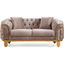 Vanessa Loveseat Made with Wood In Taupe
