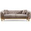 Vanessa Sofa Made with Wood In Taupe
