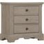 Heritage 3 Drawer Nightstand In Aged White Oak
