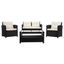 Vellor 4Pc Living Set in Black and Beige
