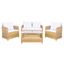 Vellor 4Pc Living Set in Natural and White