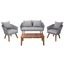 Velso 4 Pc Living Set in Grey