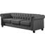 Venice Fabric Upholstered Living Room Sofa In Klein Charcoal