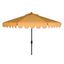 Venice Yellow and White Single Scallop 9 Crank Outdoor Auto Tilt Umbrella
