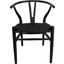Ventana Black Solid Elm Wood Dining Chairs Set of 2