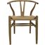 Ventana Natural Solid Elm Wood Dining Chairs Set of 2