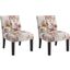 Vera Accent Chair Set of 2 In Crimson Floral