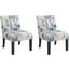 Vera Accent Chair Set of 2 In Ocean Floral