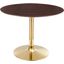 Verne 40 Inch Dining Table EEI-4753-GLD-CHE