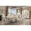 Versailles 120 Inch Dining Room Set With Oval Back Chairs (Bone White)