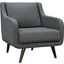 Verve Gray Upholstered Fabric Arm Chair