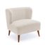 Vesper Boucle Accent Chair In Milky White
