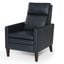 Vicente Faux Leather Push Back Recliner In Midnight Blue