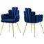 Viceroy Performance Velvet Dining Chair Set Of 2 In Gold Navy