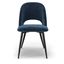 Victor Velvet Side Chair Set of 2 In Sapphire Blue