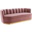 Victoria Channel Tufted Performance Velvet Sofa In Dusty Rose